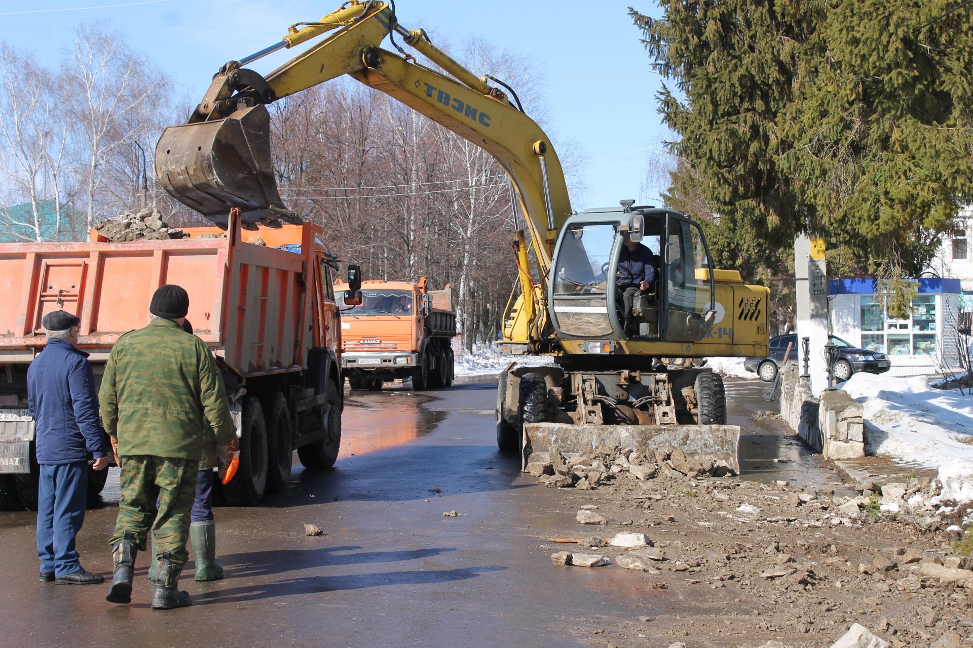 На главной улице Мамадыша начались ремонтные работы