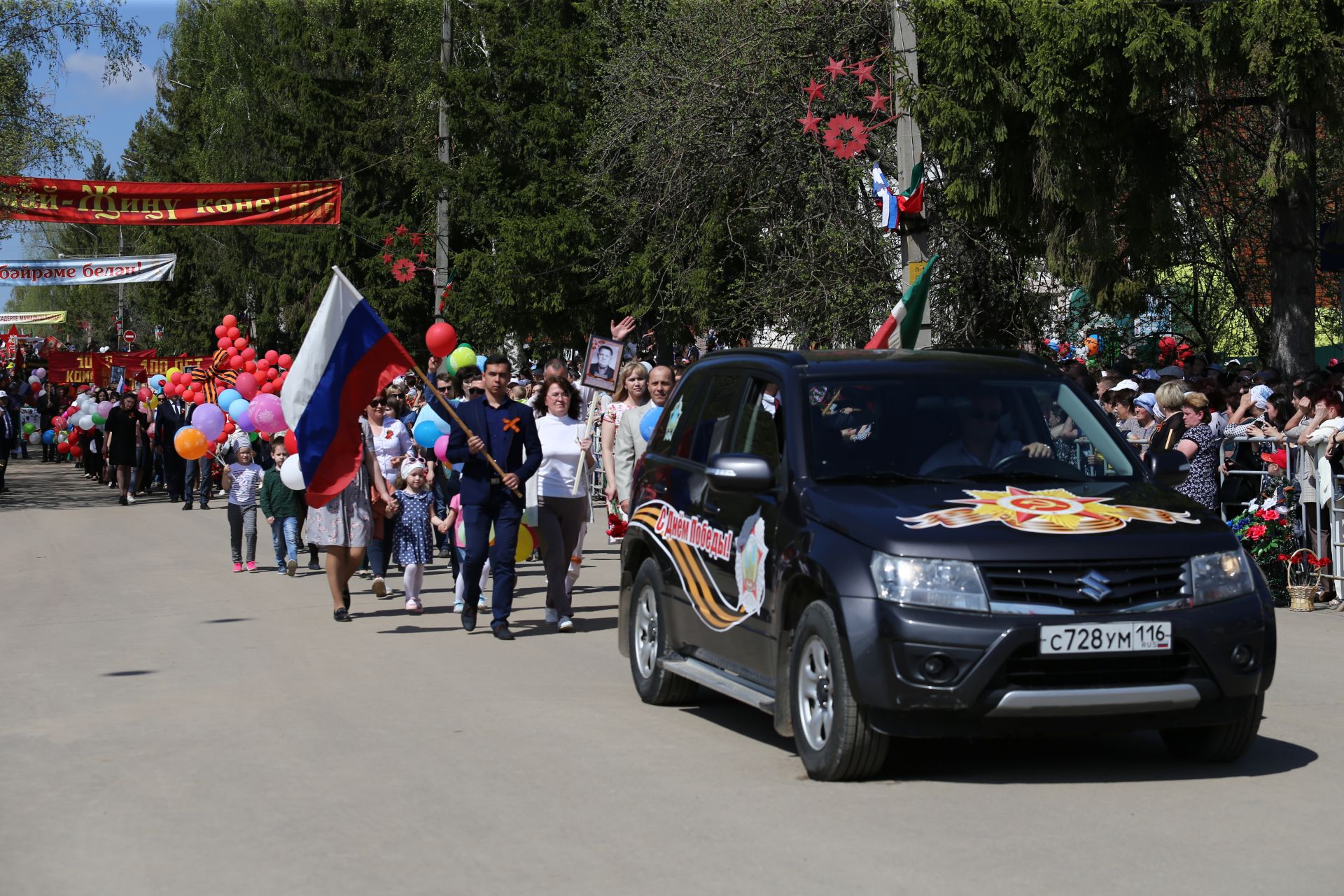 В Мамадыше прошел Парад Победы. ФОТОРЕПОРТАЖ Марш колонн