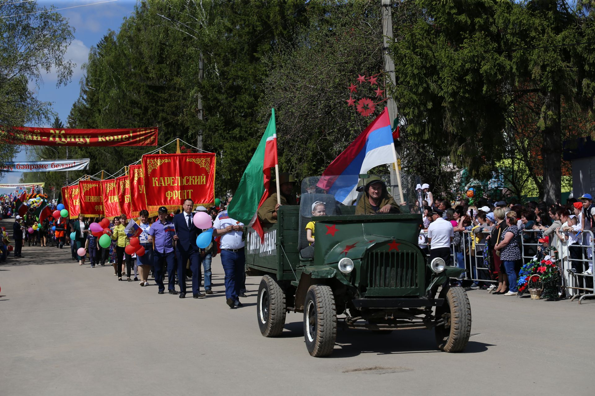 В Мамадыше прошел Парад Победы. ФОТОРЕПОРТАЖ Марш колонн