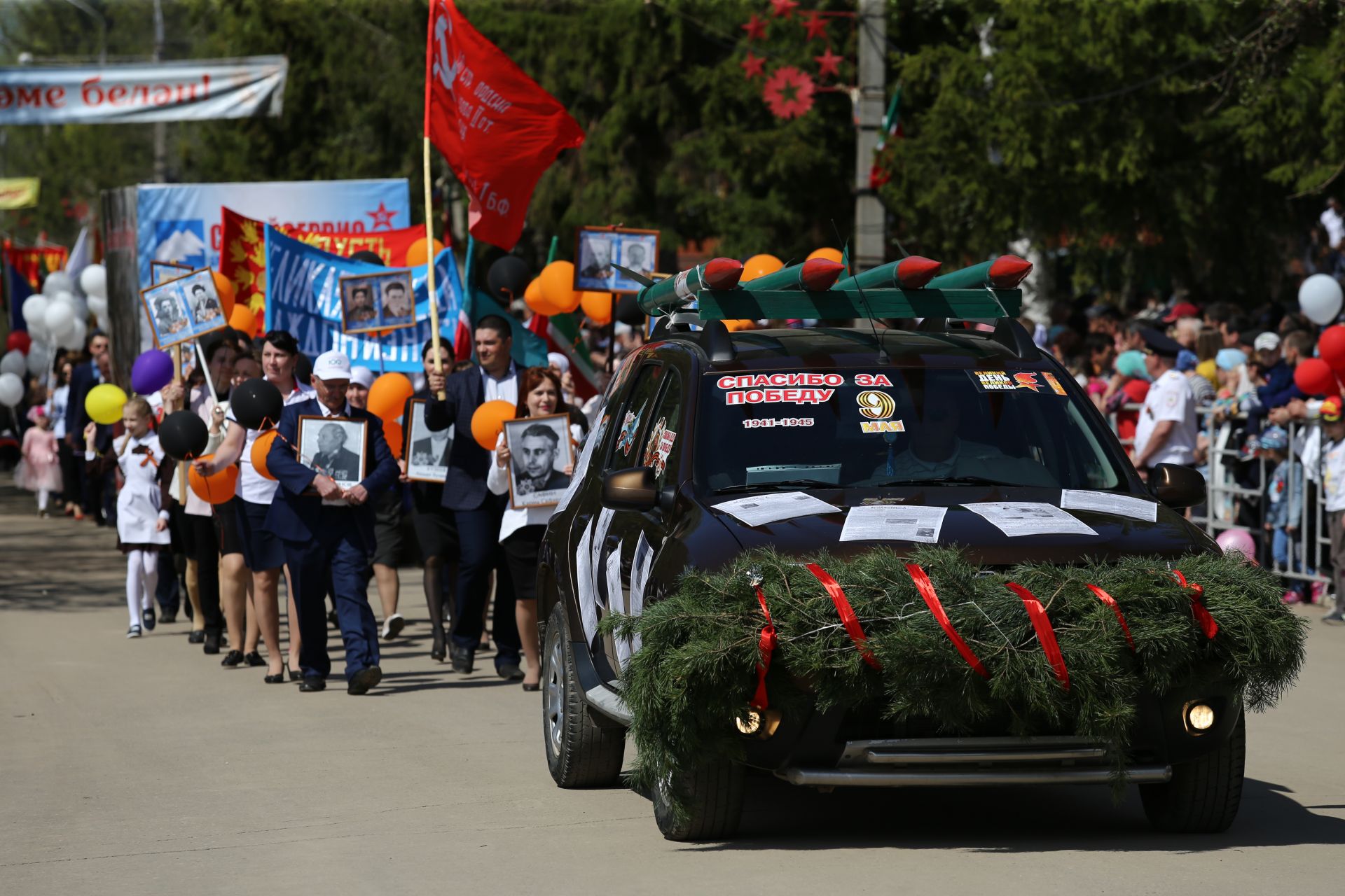 В Мамадыше прошел Парад Победы. ФОТОРЕПОРТАЖ Марш колонн