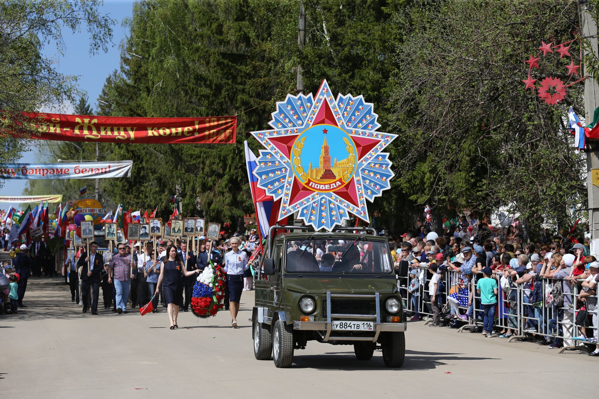 В Мамадыше прошел Парад Победы. ФОТОРЕПОРТАЖ Марш колонн