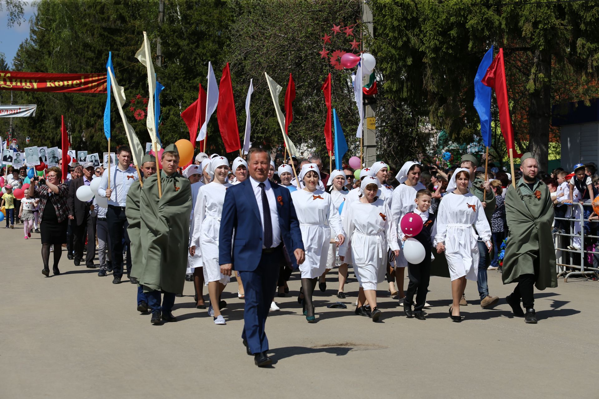 В Мамадыше прошел Парад Победы. ФОТОРЕПОРТАЖ Марш колонн