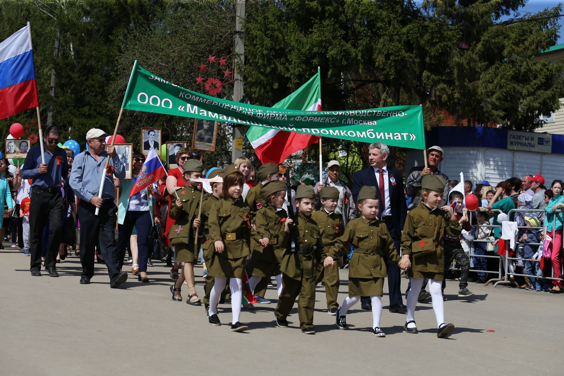 В Мамадыше прошел Парад Победы. ФОТОРЕПОРТАЖ Марш колонн