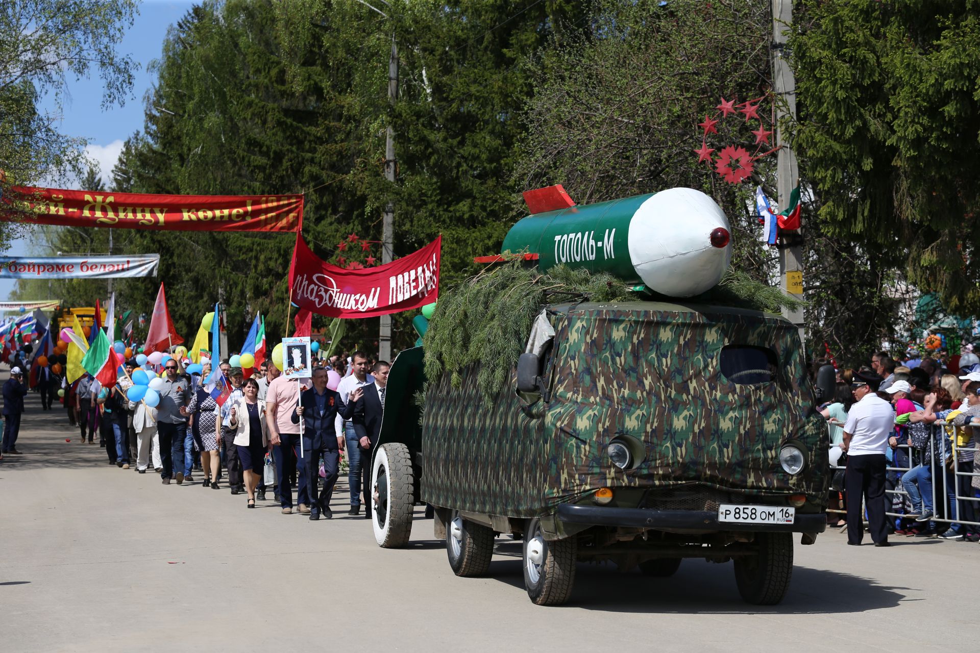 В Мамадыше прошел Парад Победы. ФОТОРЕПОРТАЖ Марш колонн