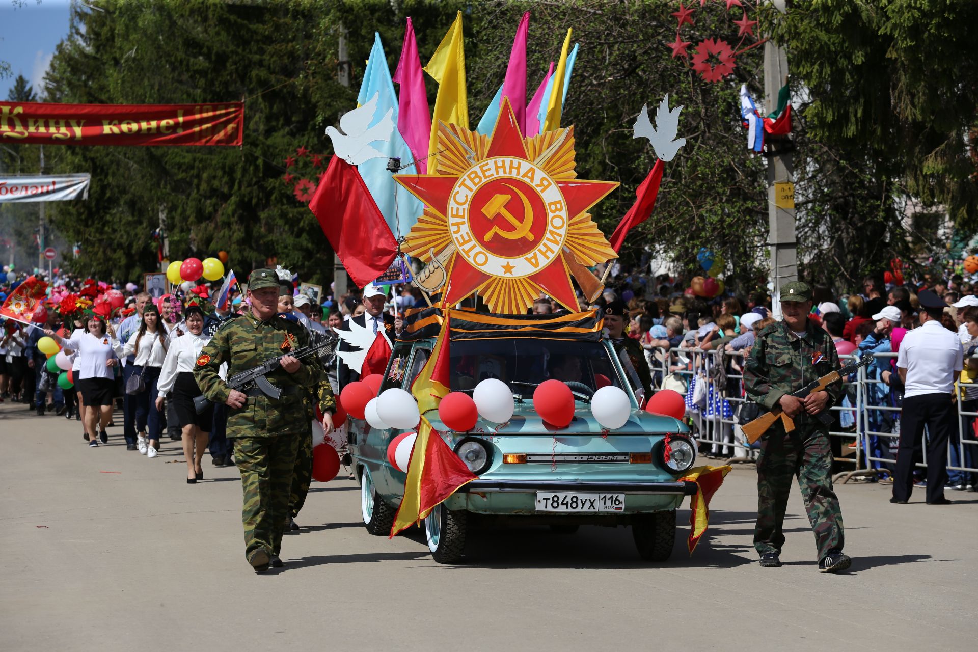 В Мамадыше прошел Парад Победы. ФОТОРЕПОРТАЖ Марш колонн