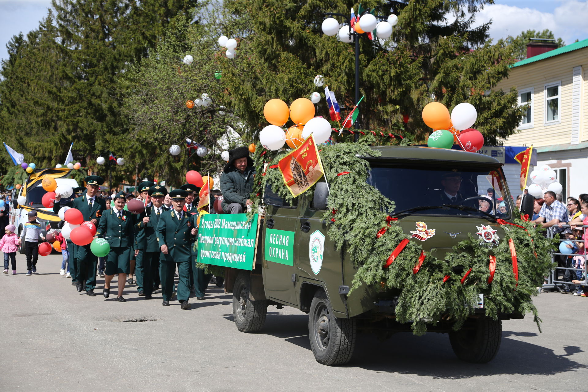 В Мамадыше отпраздновали День Победы: шествие колонн. Часть 3