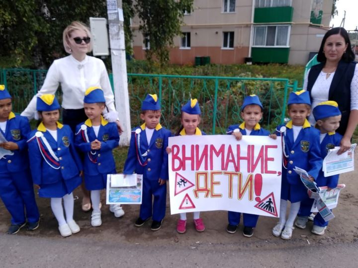 Воспитанники мамадышского детского сада напомнили водителям о безопасности на дорогах