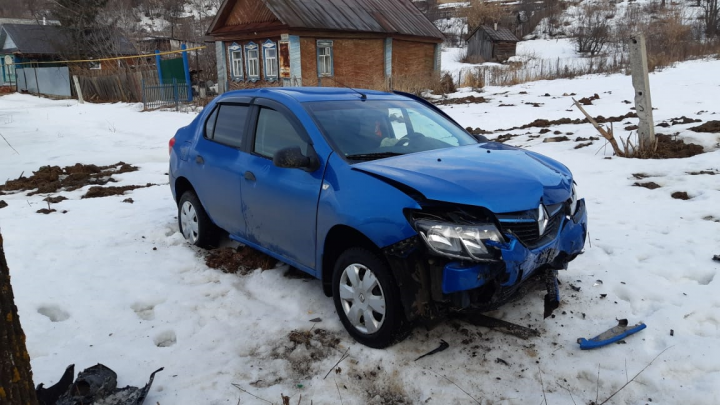 Мамадышская автоледи вылетела в кювет с горы «пожарка»